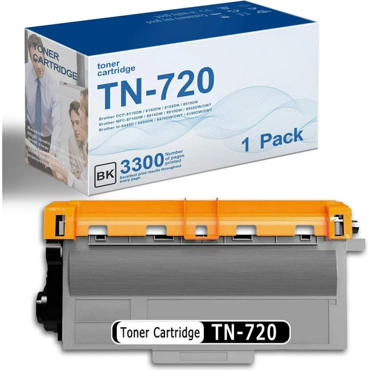 TN720 Toner Cartridge Replacement for Brother TN720 Toner Compatible for 5440D Printer(1 Pack Black)
