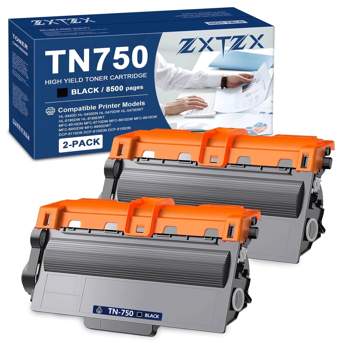 TN750 Toner Compatible for Brother TN750 Black Toner Cartridges Printer