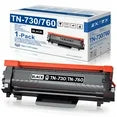 TN760 TN 730 Toner Cartridge Compatible for Brother TN760 TN 760 TN-760 TN730 TN 730 Toner for MFC-L2710DW L2750DW HL-L2370DW L2395DW DCP-L2550DW Printer (Black, 1-Pack)