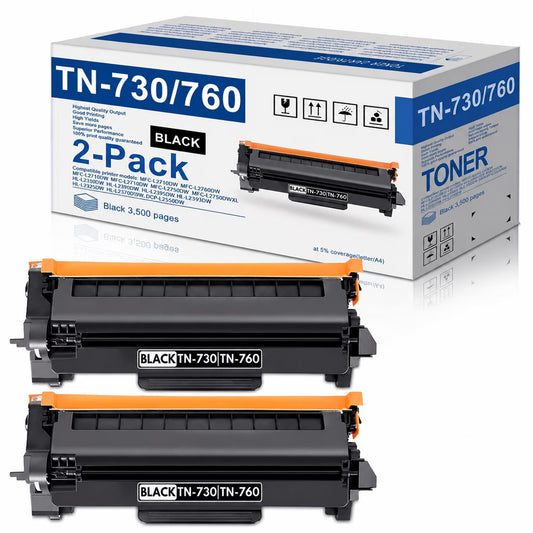 TN760 TN730 Toner Compatible for Brother TN760 Toner Cartridges Printer MFC-L2730DW MFC-L2710DW HL-L2350DW