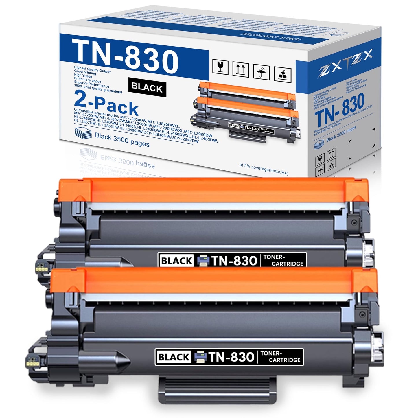 TN830XL Toner Compatible for Brother TN830XL Toner Cartridge MFC-L2807DW DCP-L2640DW Printer