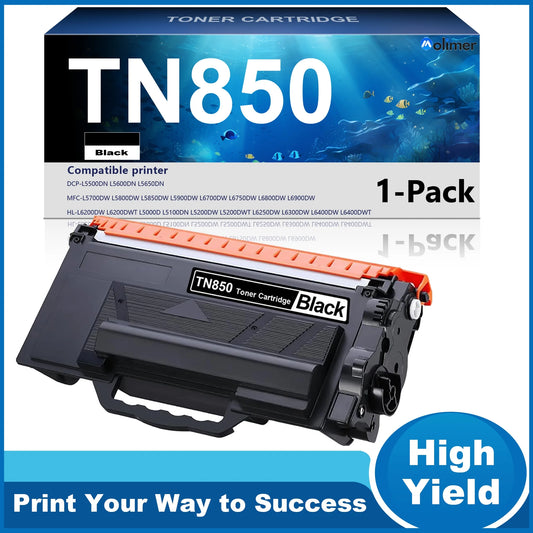 TN850 Compatible Toner Cartridge Replacement for Brother TN850 for HL-L6300DW HL-L6400DW HL-L6400DWT MFC-L6750DW MFC-L6800DW MFC-L6900DW Printer (1-Pack, Black)