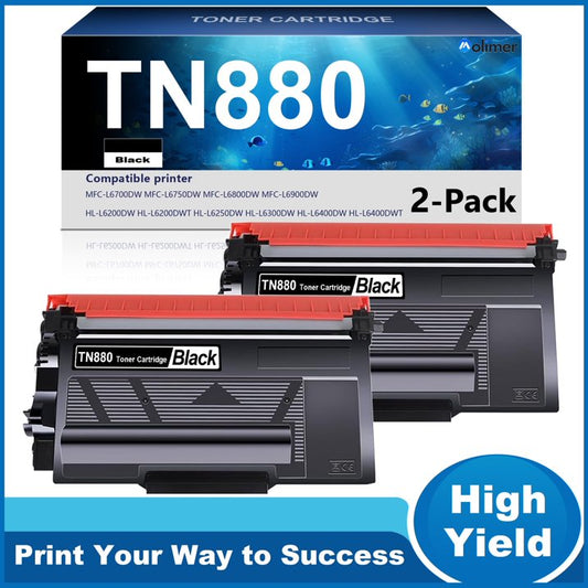 TN880 Toner Cartridge Replacement for Brother TN880 Toner Cartridge for DCP-L5650DN Printer.