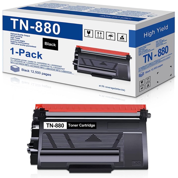 TN880 Toner Cartridge Replacement for Brother TN880 Toner Compatible for HL-L6200DW Printer (1PK).