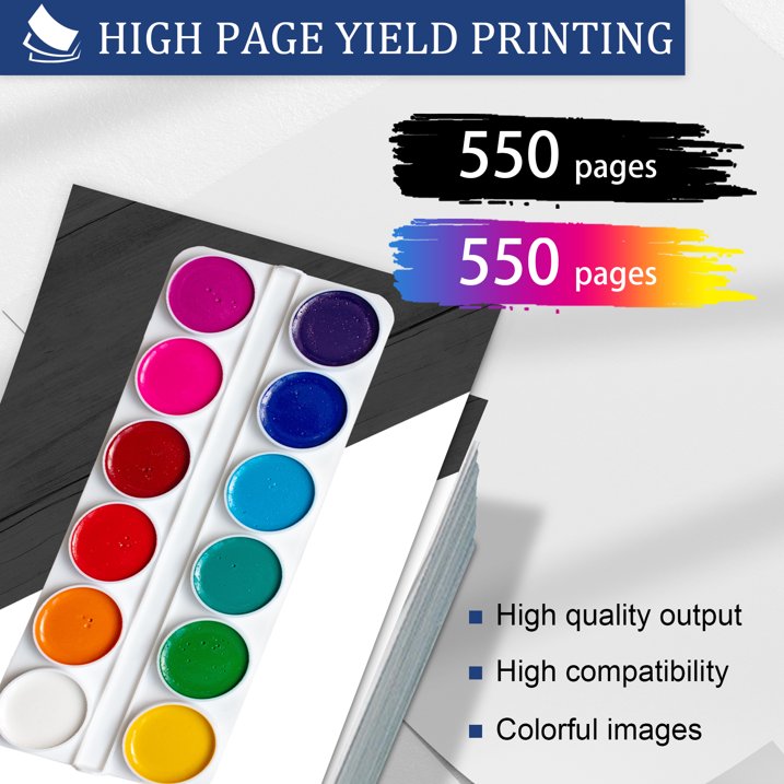 LC401XL Ink Cartridges for Brother Printer High Yield Replacement for Brother LC401XL Ink Cartridges (5 Pack，2*Black 1*Cyan 1*Magenta 1*Yellow)