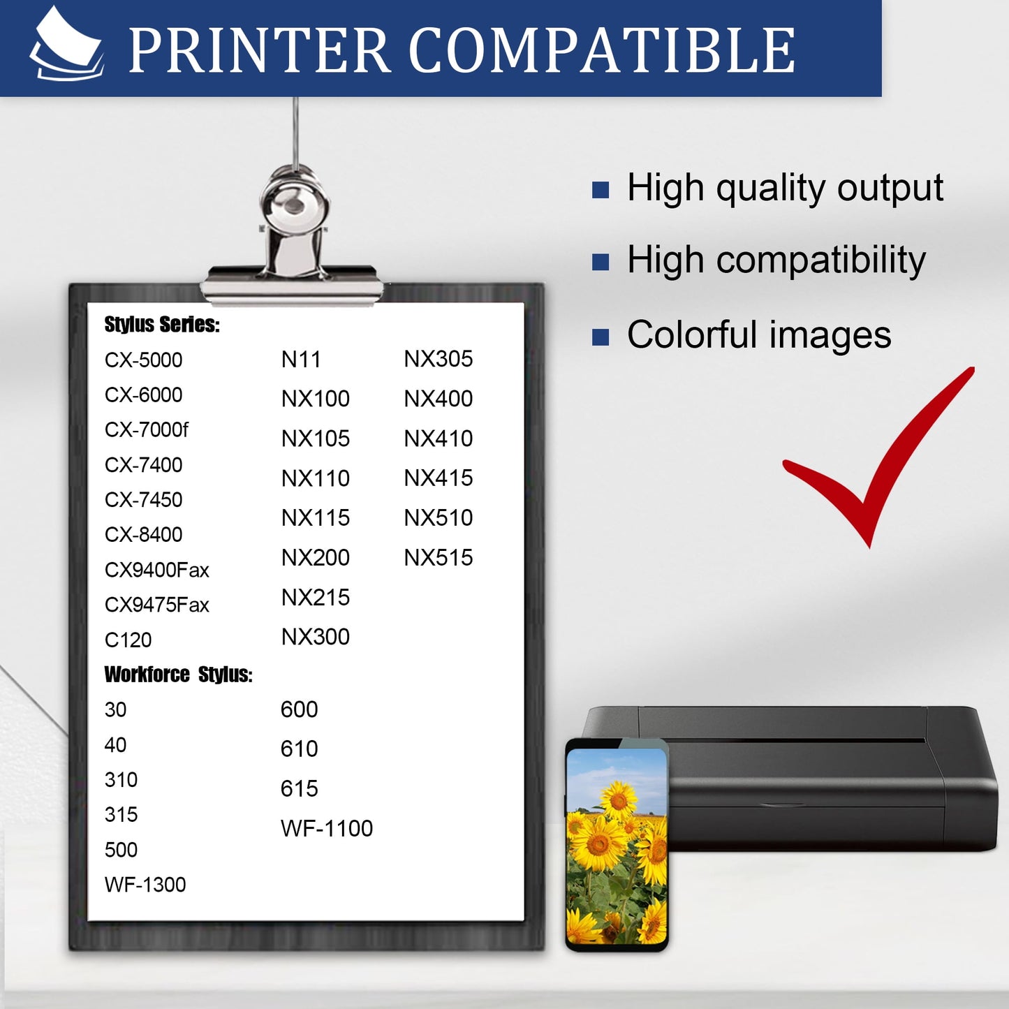 T069 69 Ink Cartridge Replacement for Epson 69 Ink Cartridges for Workforce WF-600 610 615, WF-500, WF-1100, NX-510 515, NX-400 415,CX-6000 CX-7000F 7400, CX-8400, CX-9400 9475 Printer (4-Pack)