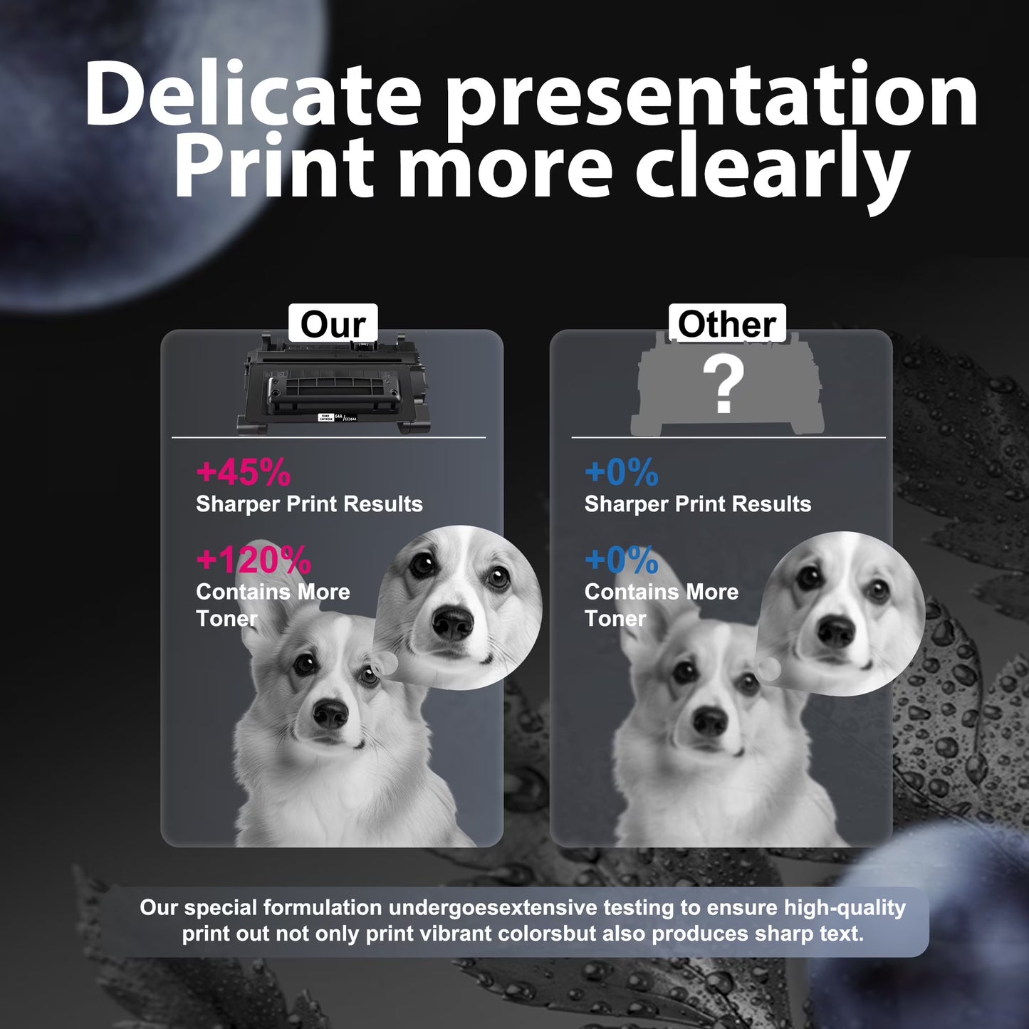 64A Black Toner Cartridge Compatible for 64A CC364A Toner Cartridge for P4014dn P4014n P4015dn(2 Pack)