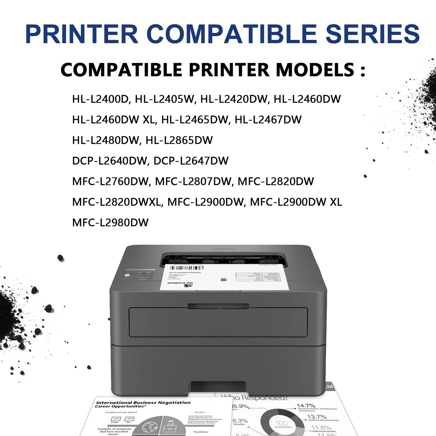 TN830XL Toner Compatible for Brother TN830 XL Toner Cartridge High Yield Printer Toner 3,500 page