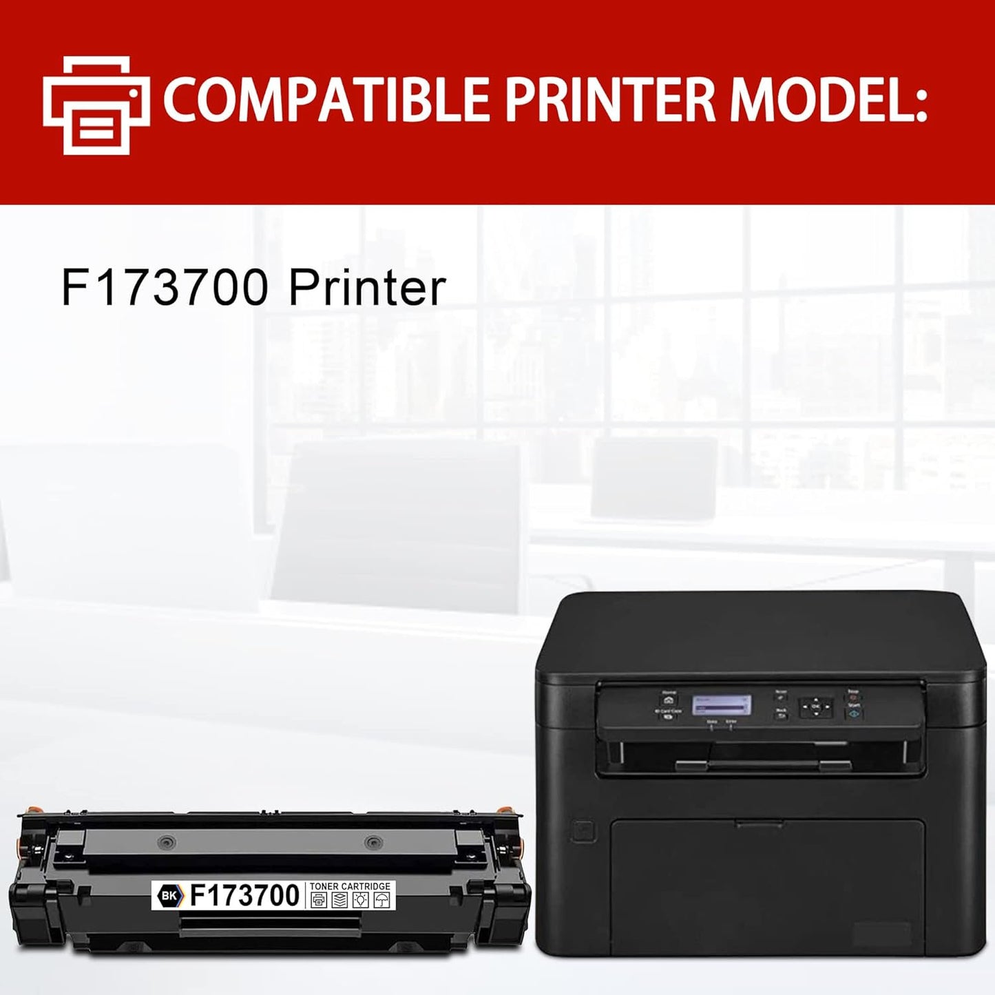 F173700 Black Toner Cartridge (1-Pack) F173700 Toner Cartridge Replacement for Canon F173700 Printer