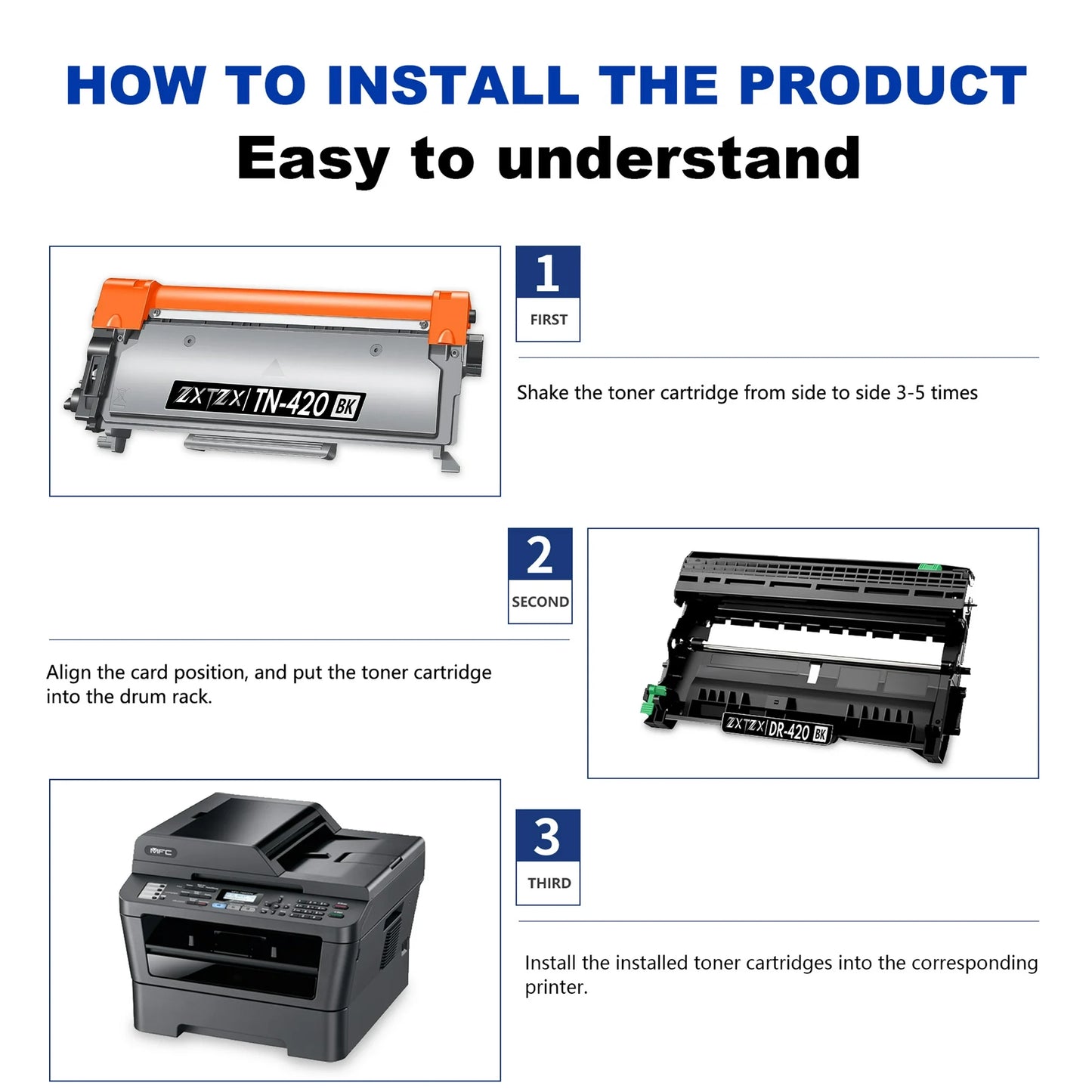 DR420 Drum for Brother DR420 Drum Unit 12600 Yield Black Printer