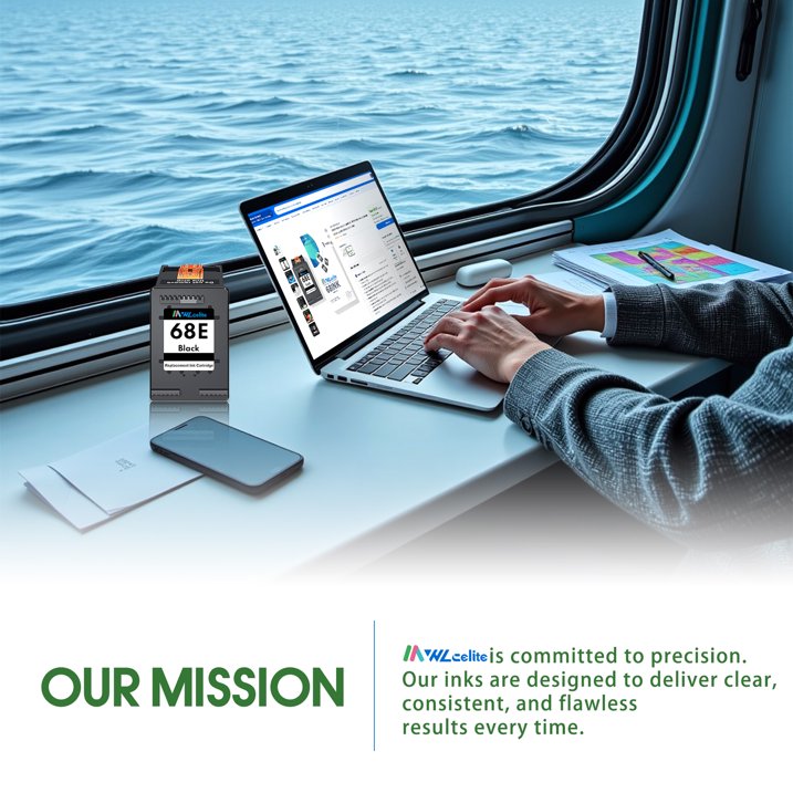 68e Ink Compatible for HP 68e Black Ink Cartridge for Envy 6100e 6500e Series