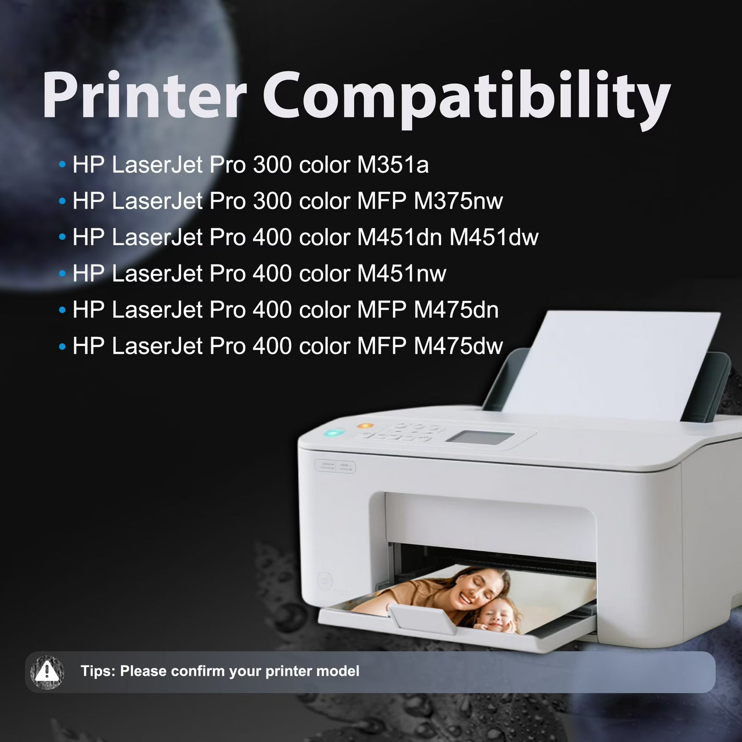 305X Toner Cartridge Compatible for 305X Black Toner Cartridge for LaserJet Pro 300 color MFP M375nw Printers