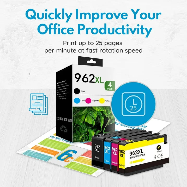 962XL Ink 962 XL Ink Cartridges Compatible for HP 962 Ink Cartridge Printer