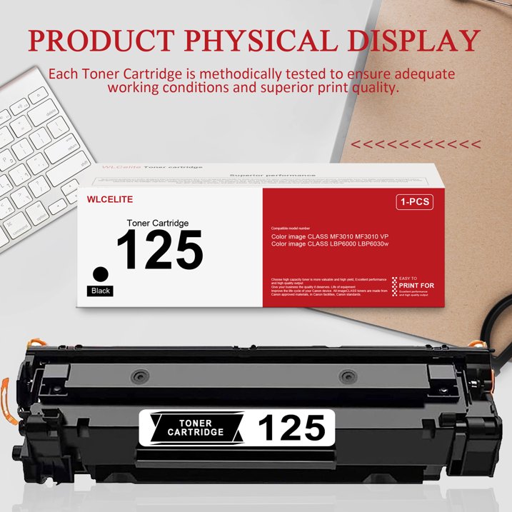 CRG 125 Toner Compatible for Canon 125 Toner Cartridge Page Yield 2100 for MF3010 MF3010 VP