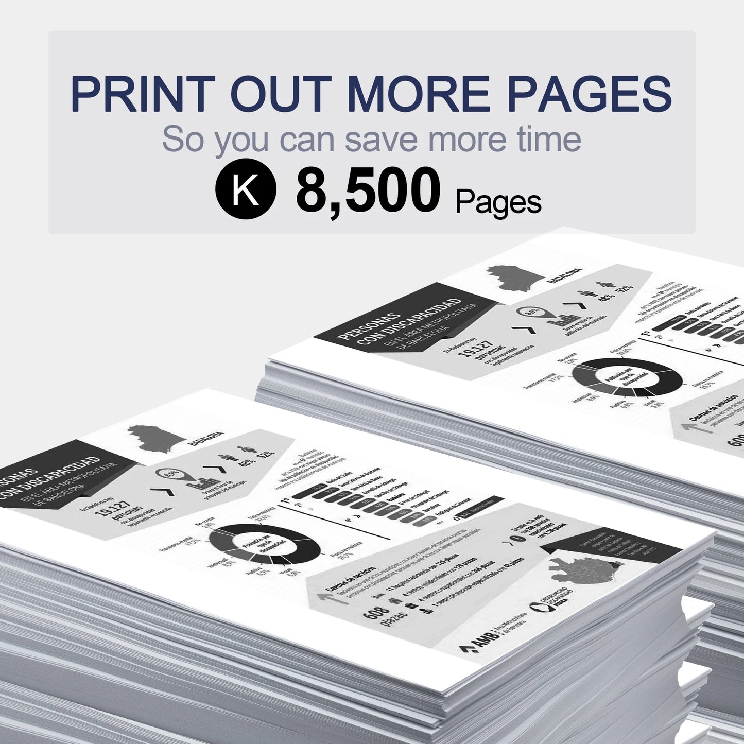 TN850 Toner Cartridge Black 2 Pack Replacement for Brother TN850 for Brother HL-L6200DW Printer