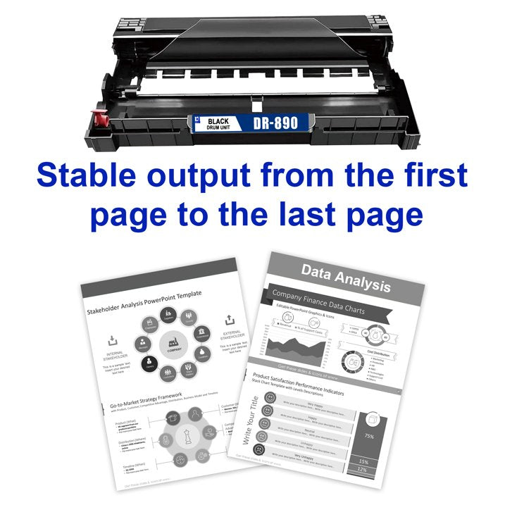DR890 Black Drum Unit Compatible for Brother DR 890 (2 Pack ) for HL-L6400DW HL-L6400DWT Printers