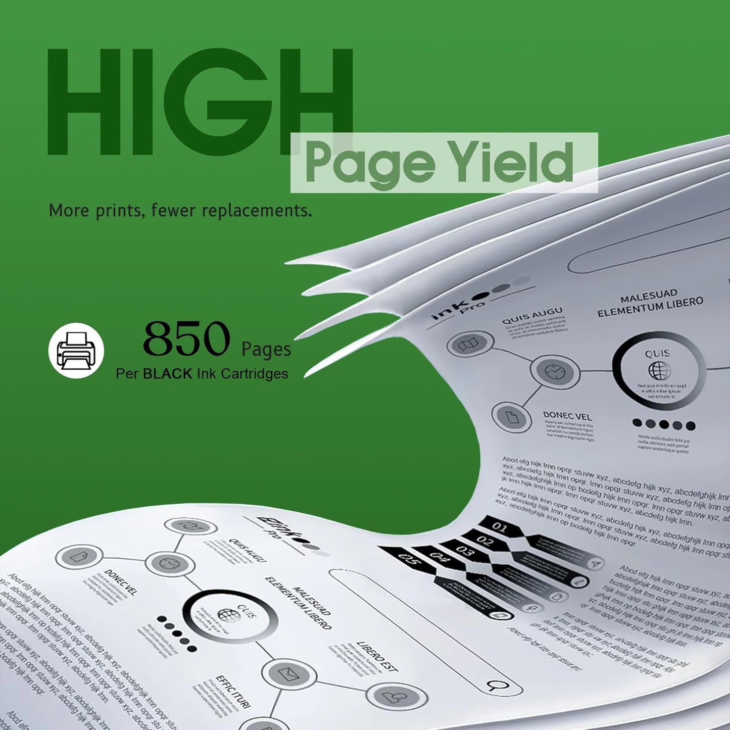 67XL Black 67 Ink Cartridge Compatible for HP 67 XL Ink Cartridges Deskjet 2778 2779 6078 6478 Envy 6020e 6022e 6030e (1 Pack)