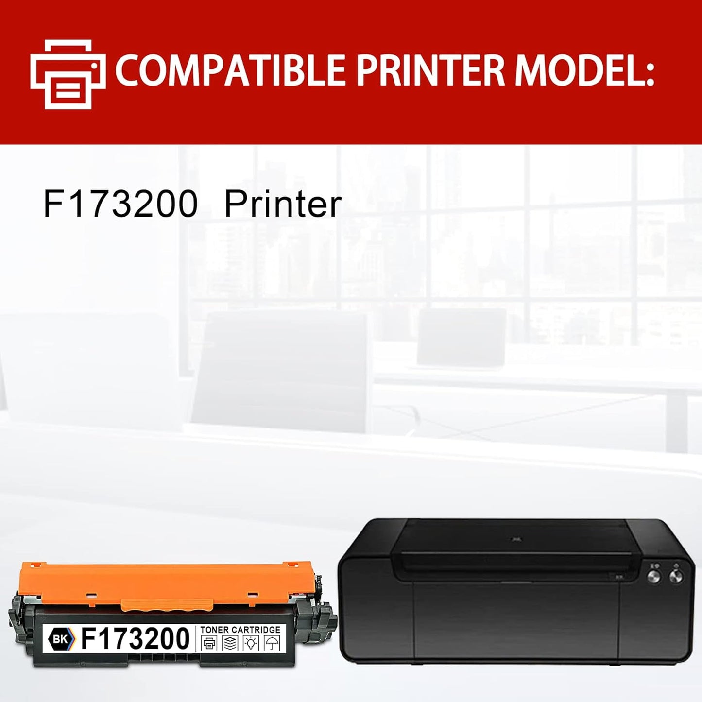 F173200 Black Toner Cartridge (1-Pack) .F173200 Toner Cartridge Replacement for Canon F173200 Printer