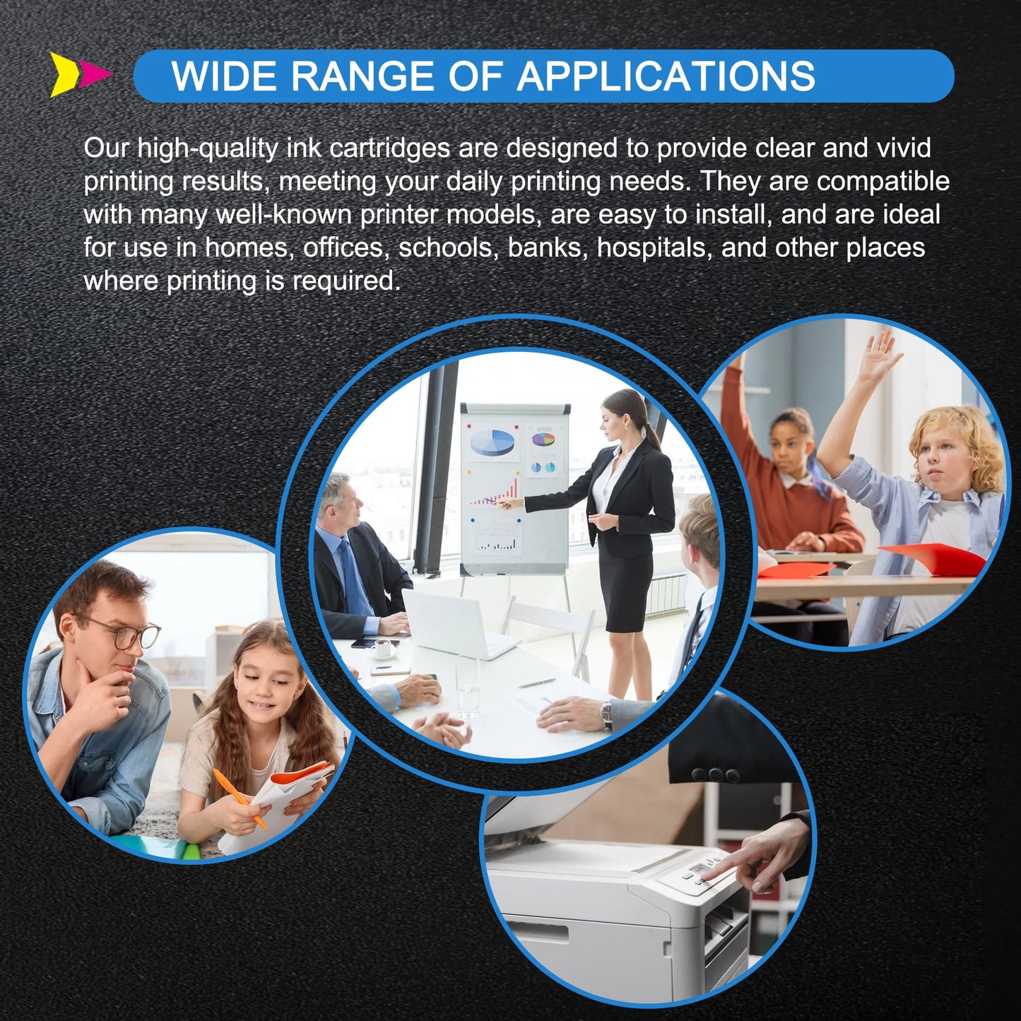 5 Pack 280 281 Ink Cartridge Compatible for Canon PGI-280XXL 281XXL Ink for TR8500 TR8620 Printer