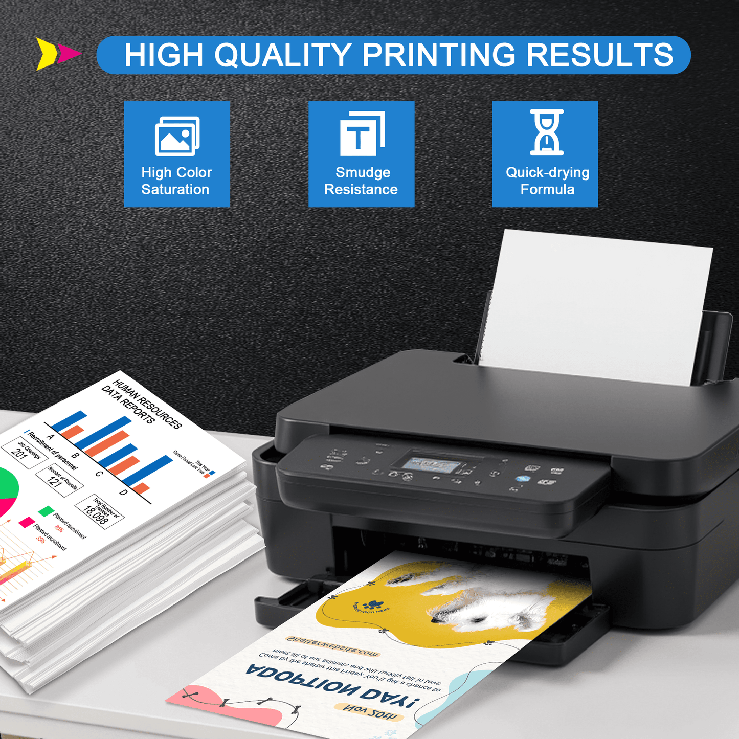 250 251 XL 5 Pack Printer Ink Compatible Replacement for Canon 250 251 Ink