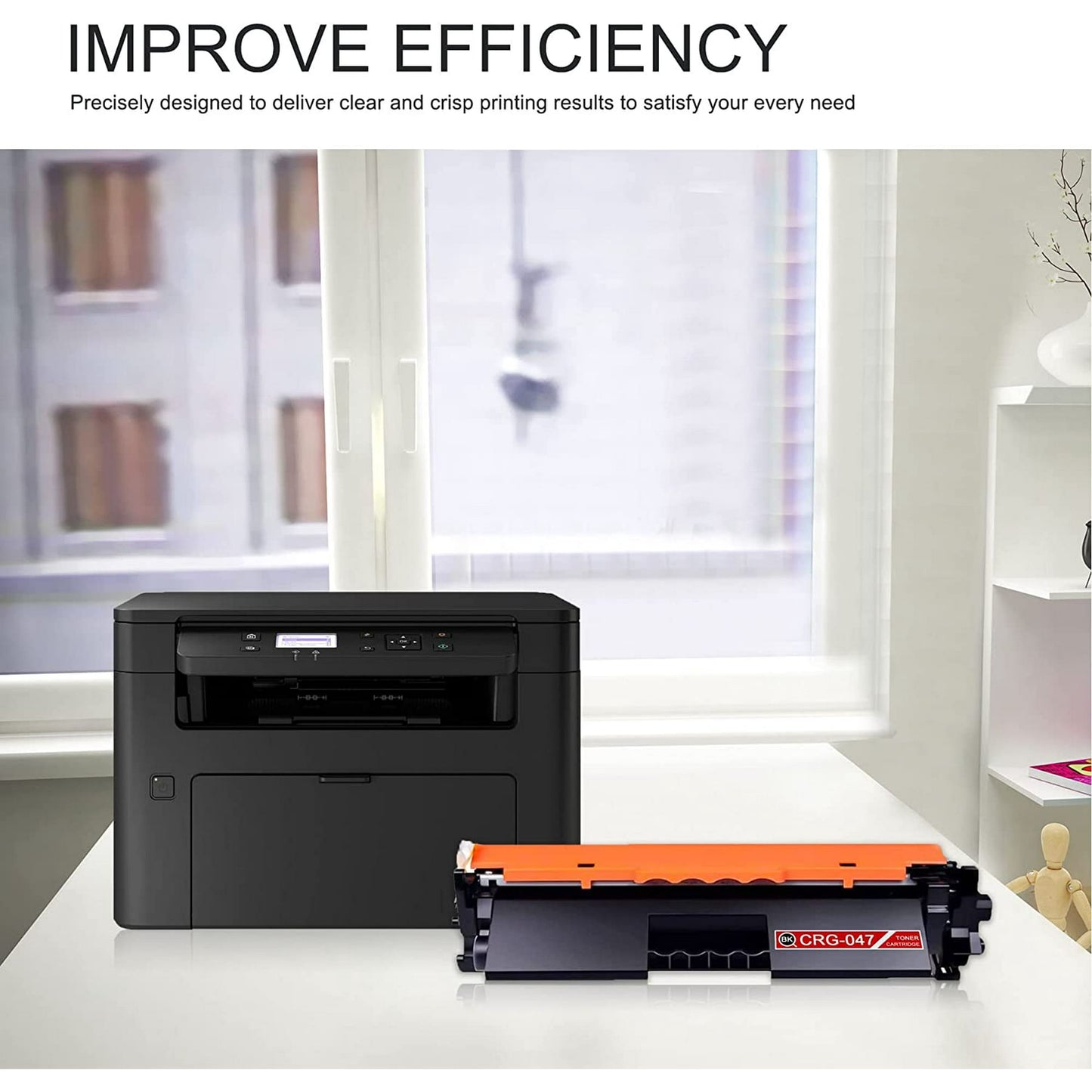 1-Pack 047 Black Toner Cartridge Compatible for Canon MF113W LBP113W MF110/LBP110 Series Printers Toner Cartridge