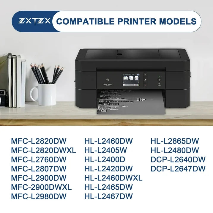 TN830 Toner Cartridges Compatible for Brother TN830 Toner cartridge For HL-L2480DW MFC-L2807DW MFC-L900DW MFC-L2820DWXL DCP-L2640DW Printer (2 Pack)