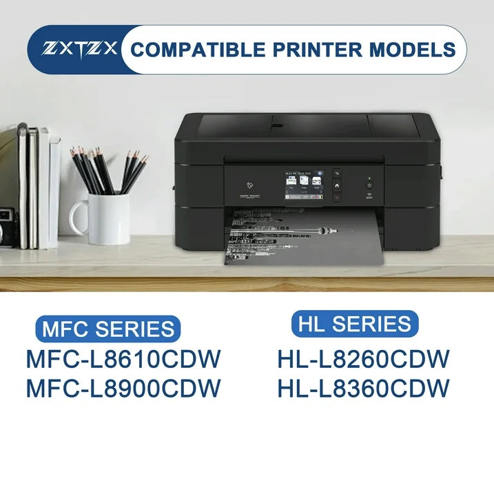 TN433 TN431 Toner Compatible for Brother TN433 Toner TN431 Toner Cartridges for MFC-L8610CDW Printer 4-Pack