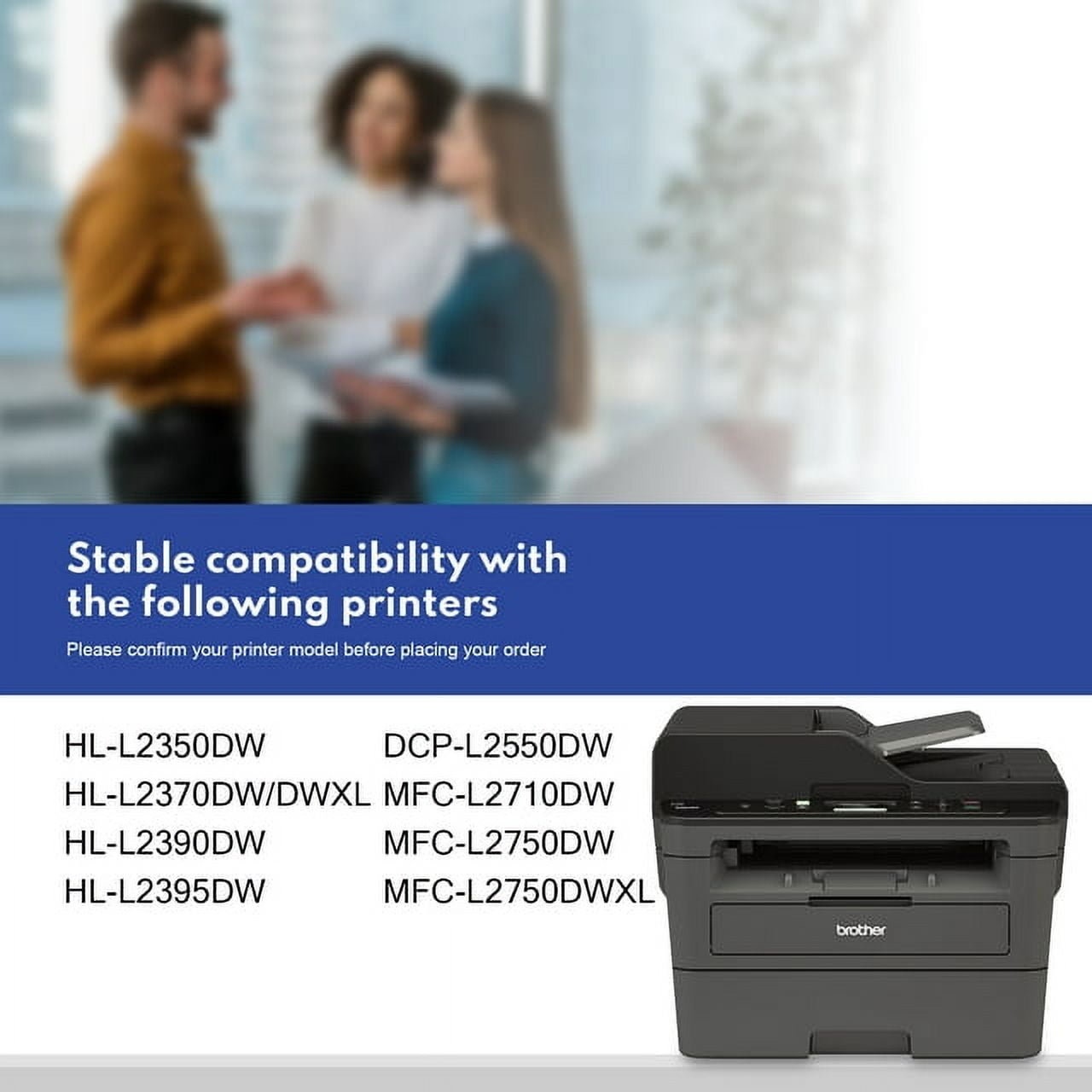 TN760 TN730 Toner Cartridge: Compatible 2 Pack Black Toner Replacement for Brother TN760 TN730 Toner Cartridge HL-L2350DW L2395DW&nbsp;L2390DW MFC-L2710DW L2750DW Printer High Yield