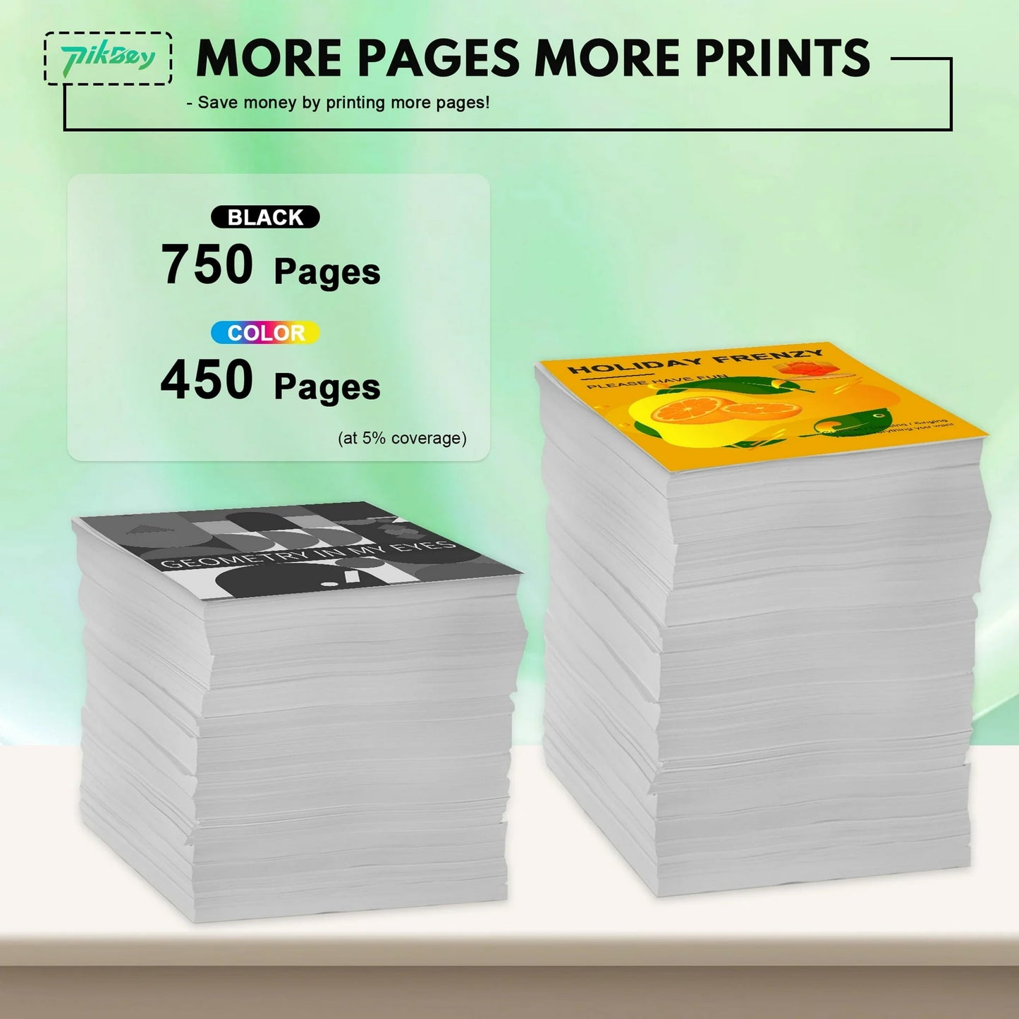 63XL Ink Cartridges 2-Pack Black/Tri-Color Compatible for HP 63 ink cartridges for Officejet 3830 4650 5200 5255 Envy 4520 4512 Deskjet 1112 3630 Printer