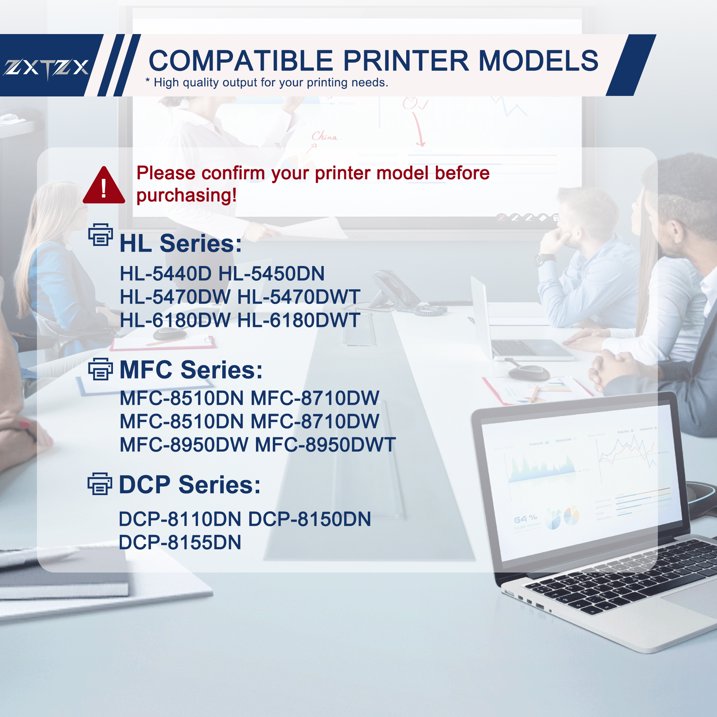 TN750 Toner Cartridge Compatible for Brother TN750 Black Toner Cartridges Printer