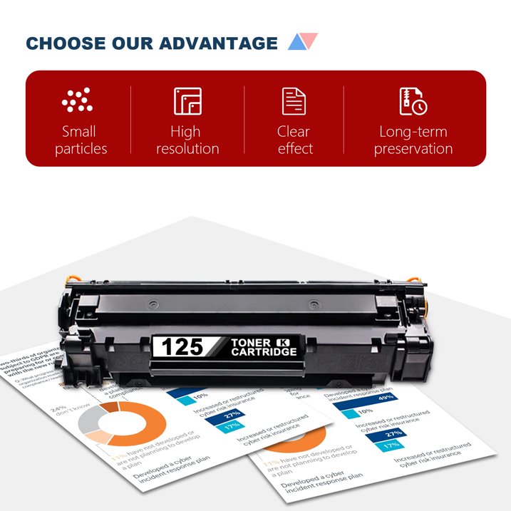 125 CRG 125 Toner Compatible for Canon 125 Toner Cartridge for LBP6030w LBP6000 MF3010 Printer（2 Pack）