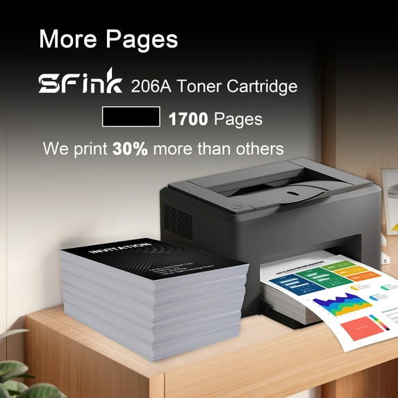 206A W2110A Toner Cartridges With Chip Compatible for HP206 206A Toner for Color LaserJet Pro M255 Color LaserJet Pro M282nw, M283cdw Series Printer (1-Pack,Black)