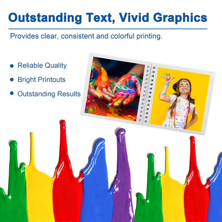 LC203 Ink cartridges Compatible for Brother LC203 ink for Brother MFC-4320DW MFC-J4420DW Printer (1 Black, 1 Cyan, 1 Magenta, 1 Yellow, 4 Pack)