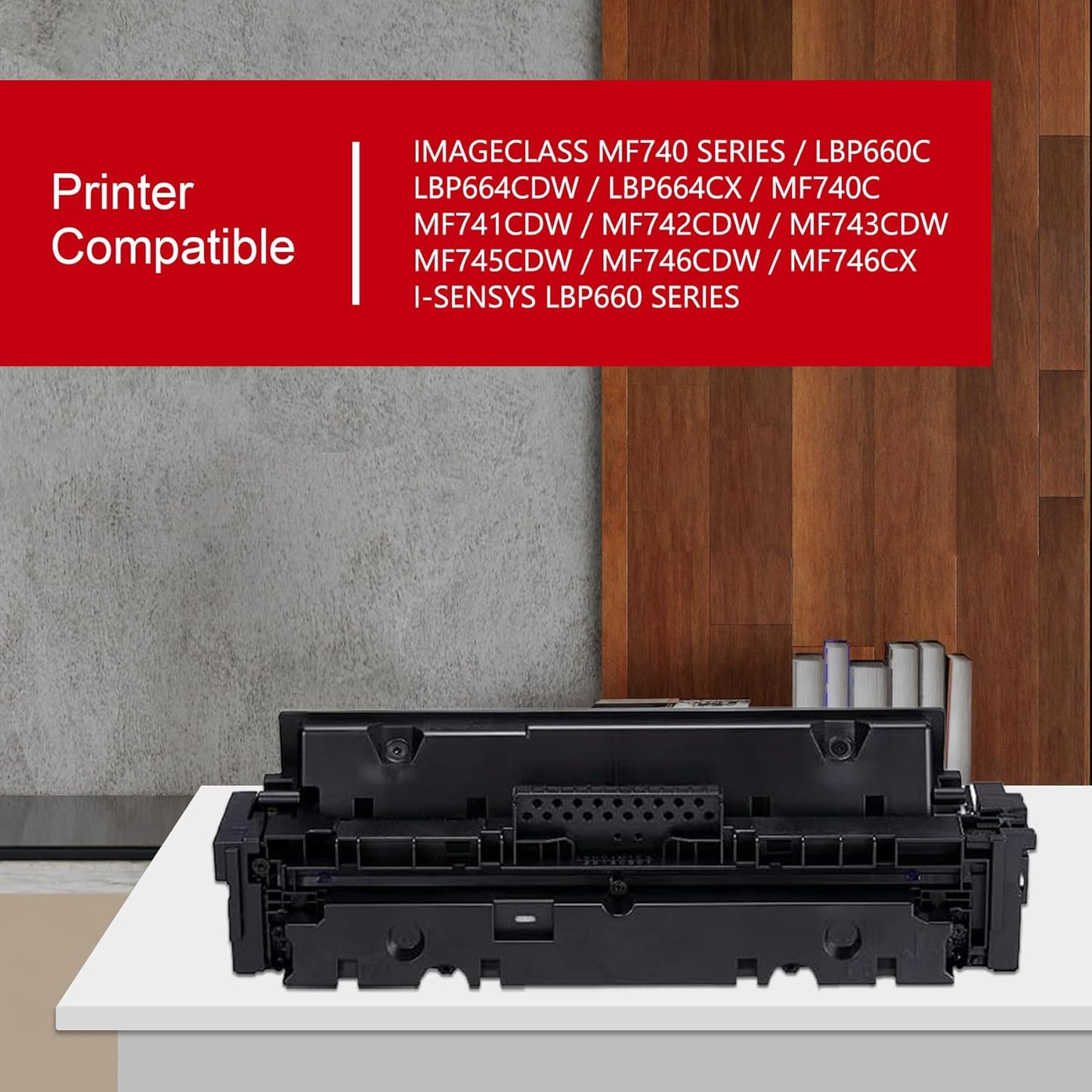 055H High Yield Toner Cartridge (4-Pack, Black Cyan Magenta Yellow): Replacement for Canon 055H Cartridge Color imageCLASS MF741Cdw MF743Cdw MF745Cdw Printer