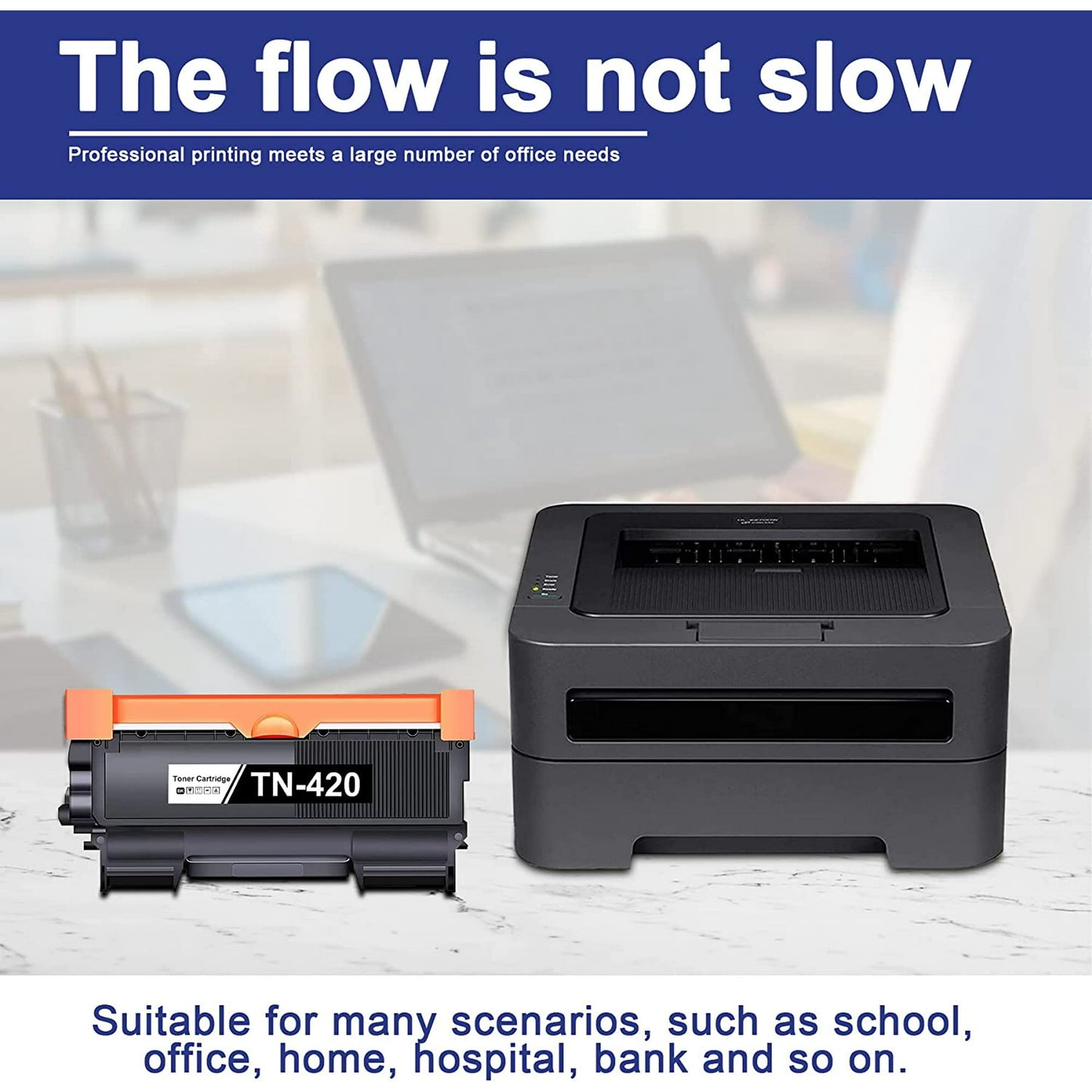 TN420 Toner Cartridge Replacement for Brother MFC-7360N Printer Toner (Black, 1 Pack)