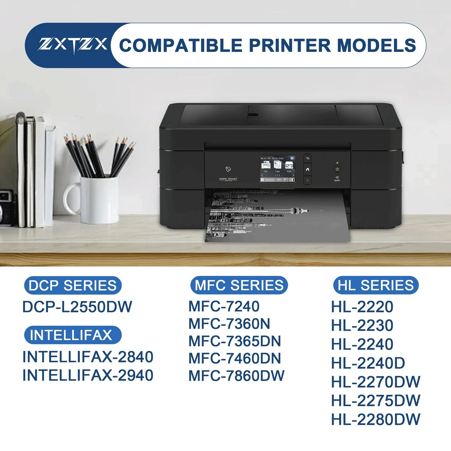 TN450 Toner for Brother TN450 Black Toner Cartridges for MFC-7860DW HL-2240 Printer