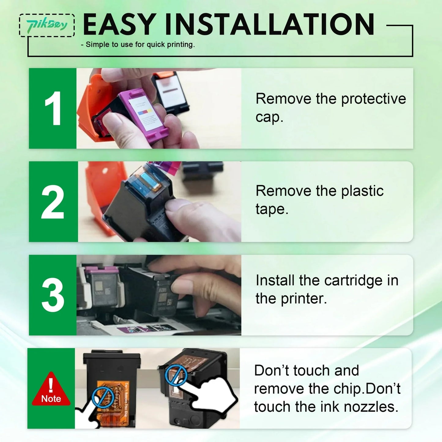 68 Ink Cartridge Tri-color Compatible for HP 68 Ink Cartridges for Envy 6552e 6555e 6155e 6152e 6558e Printers 1-Pack