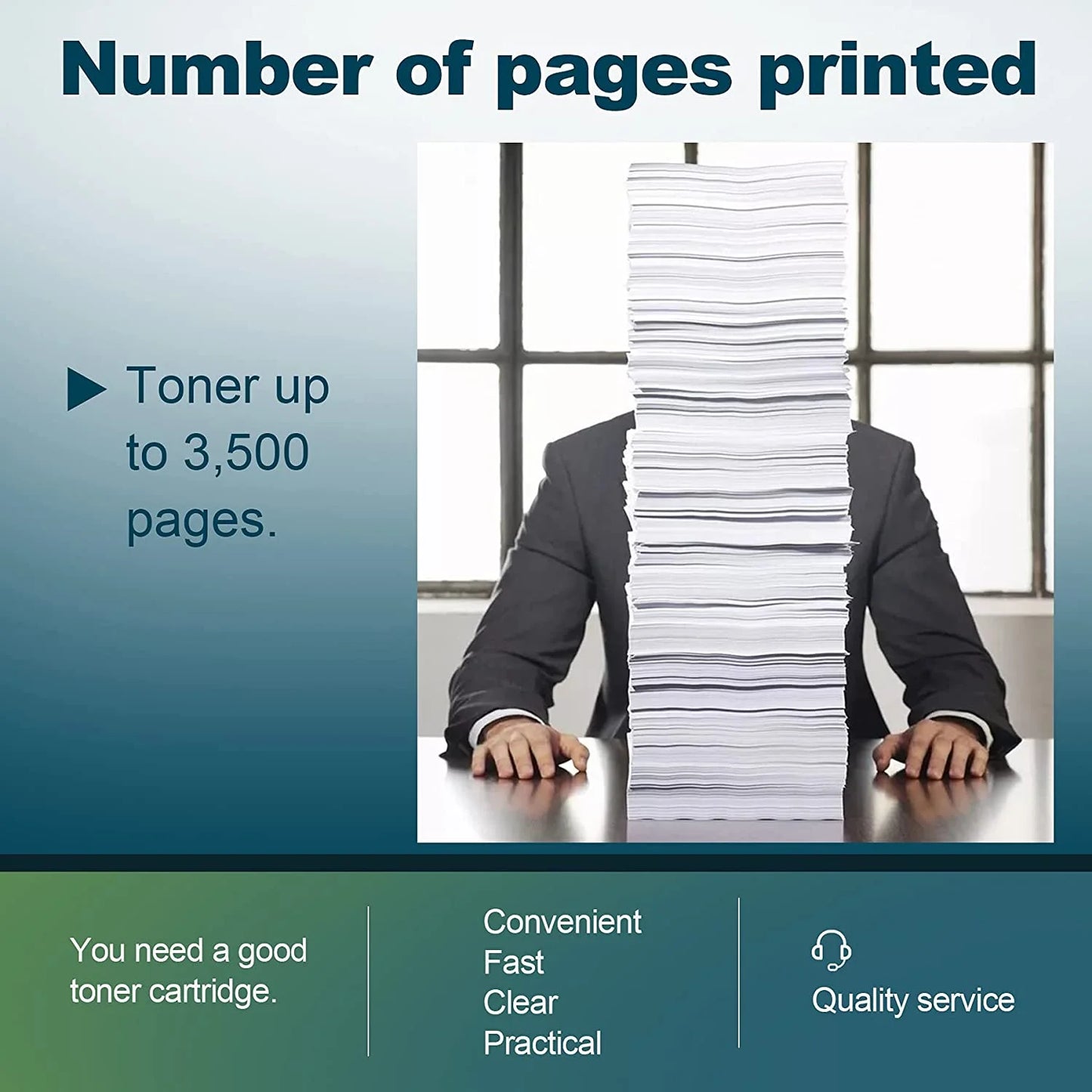 TN-540 Black Replacement for Brother for TN540 TN570 Toner Cartridge for HL-5140 5170N Printer