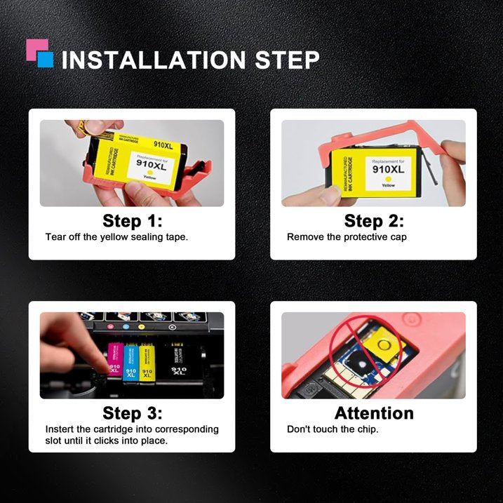 910XL Ink Cartridge Compatible for HP 910 XL 910 Ink Cartridges for OfficeJet 8015 8022e 8028e Printer(5 Pack)