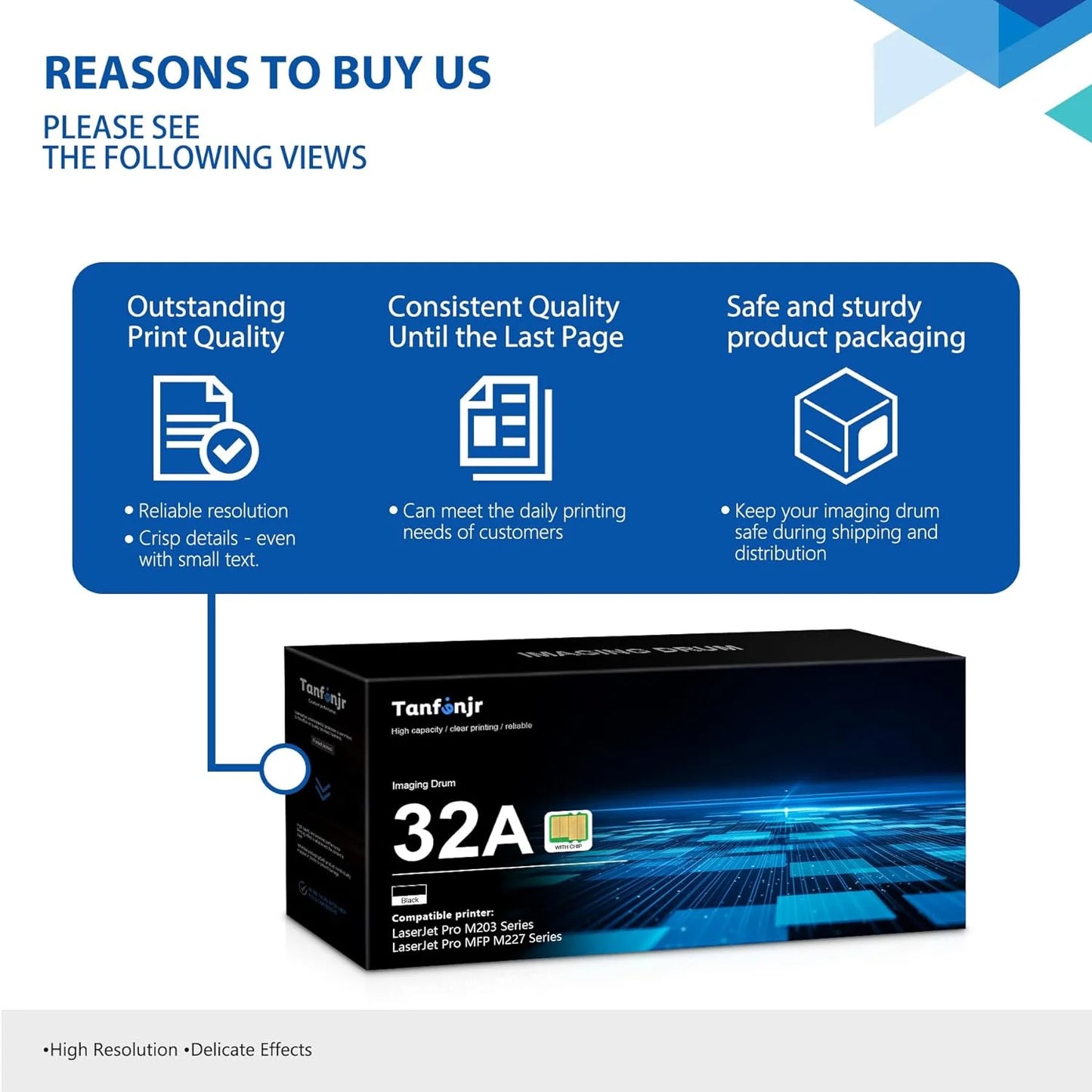CF232A 32A Imaging Drum Black 2-Pack | 32A CF232A Imaging Drum compatible for HP CF232A Drum Unit with Pro M203 Series Pro MFP M227fdw M227fdn Series Printer (No Toner Included)