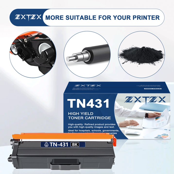 TN431 Toner Compatible for Brother TN431 Toner Cartridges for L8360CDWT L8610CDW Printer 2-Pack (Black)