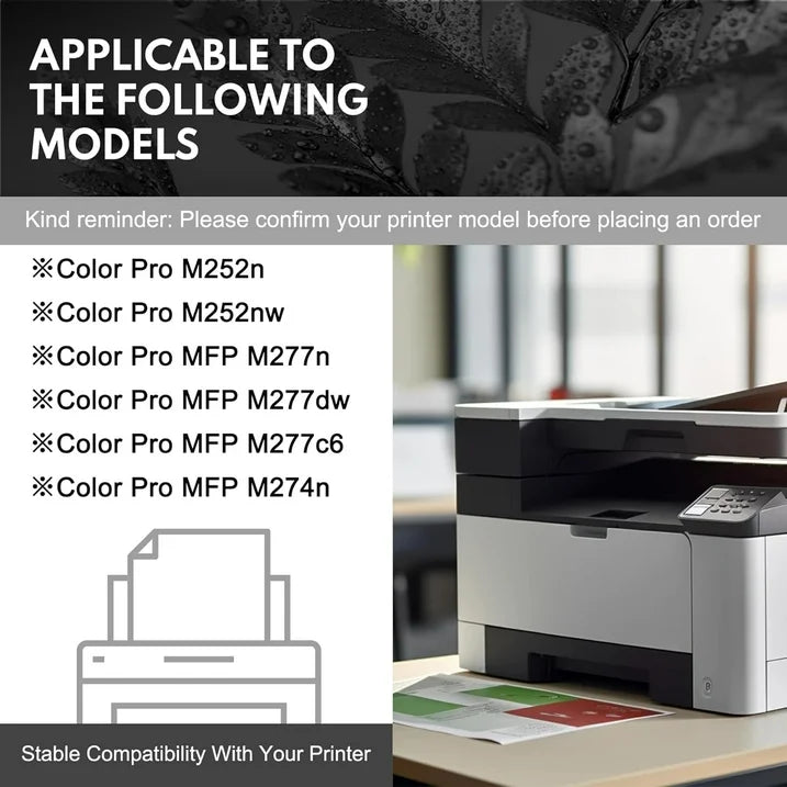 201A 201X High Yield Toner Cartridges Compatible for HP 201A CF400A 201X CF401A CF402A CF403A Toner Cartridge set Pro MFP M277dw M277c6 Printer