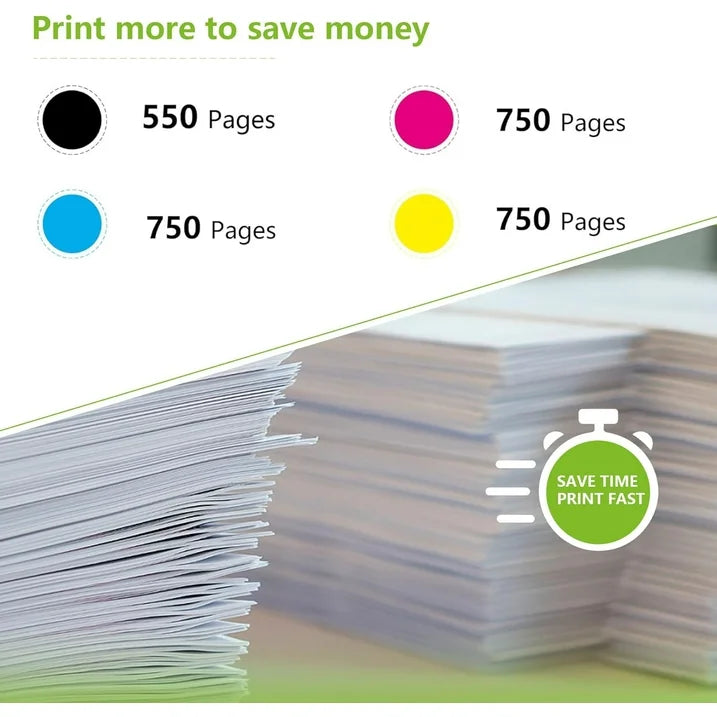 564 Ink Combo Pack Compatible for HP 564 XL Printer Ink Cartridges for DeskJet 3520 3525（4 Pack）