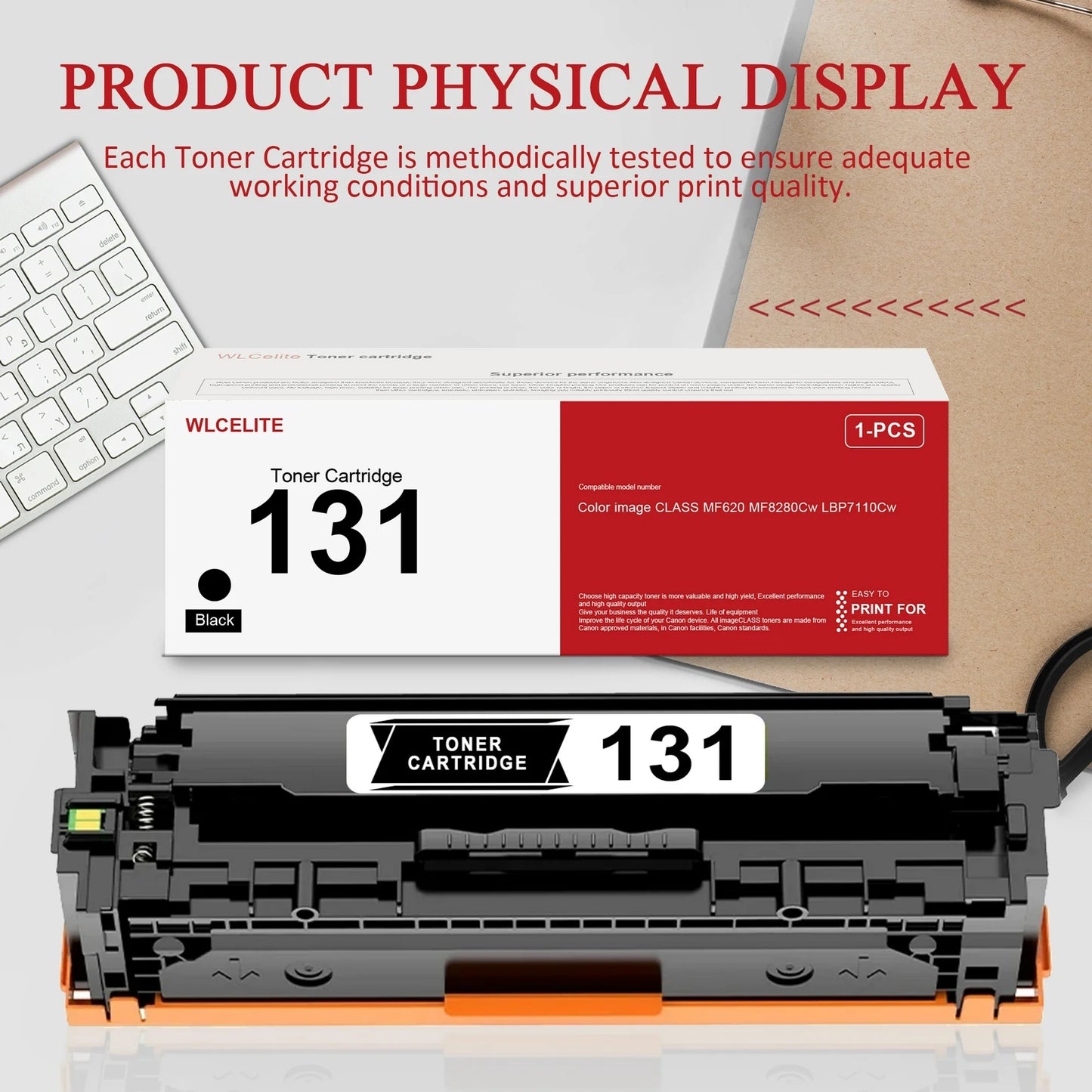 131 Toner Cartridge Compatible for Canon 131 High-Yield Toner Cartridges for MF620 MF8280Cw LBP7110Cw Printer