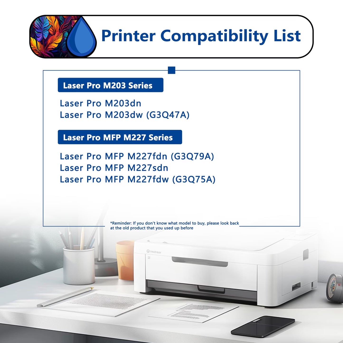30A Toner Cartridge 3 Pack Compatible for 30A CF230A Black Toner Cartridges for Laser Pro M203 Series; Laser Pro MFP M227 Series Printers