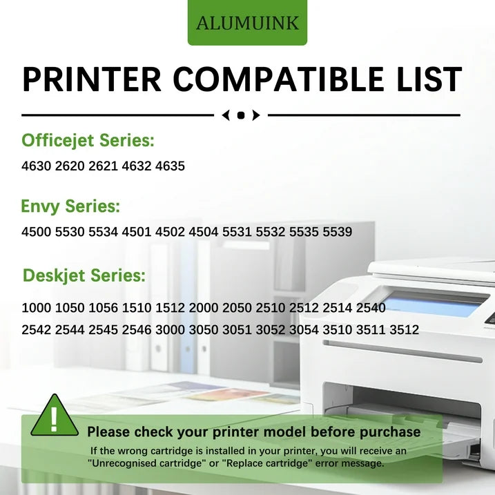 61XL Ink Cartridges Compatible for HP 61 Ink OfficeJet 2621 4632 ENVY 5530 61 XL Printer Ink 2-pack