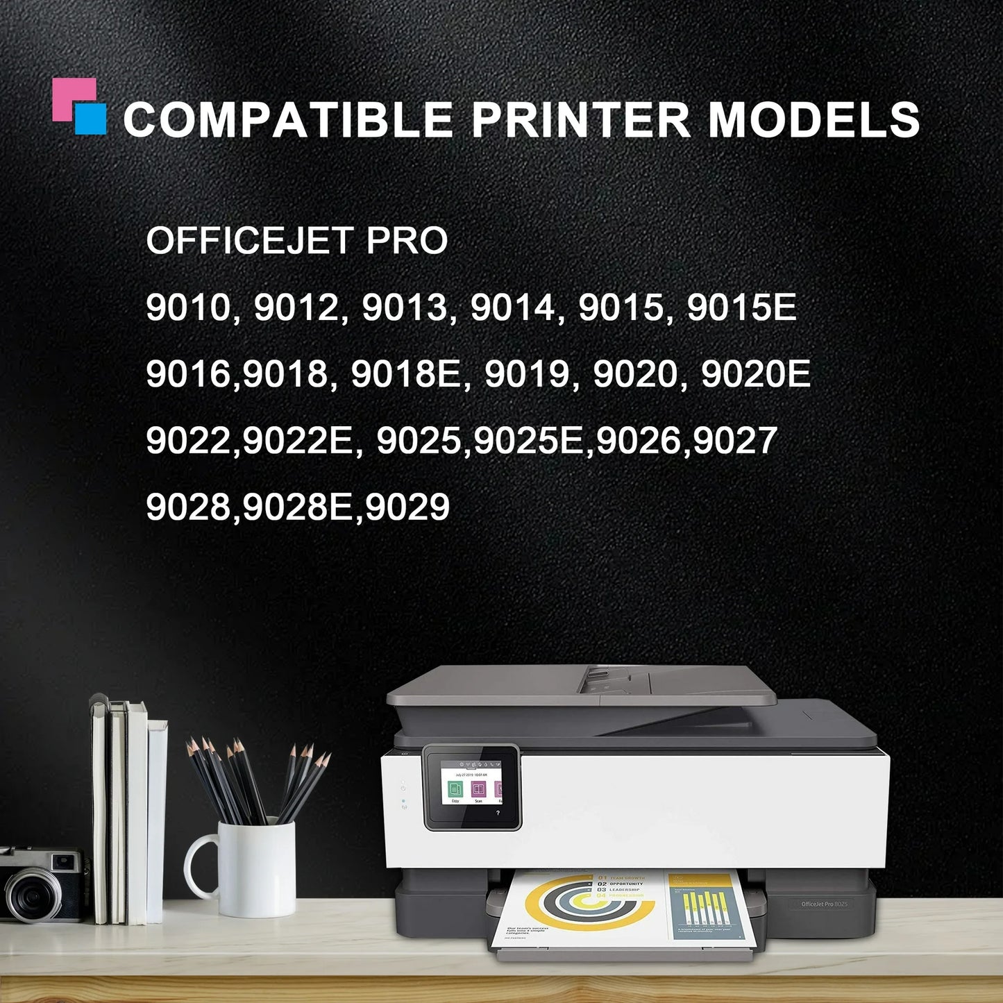 962 Ink Cartridges Compatible for HP 962 962 XL Ink Cartridges for 9015 9025 9018e 9015e 9010 Printer (4 Pack)