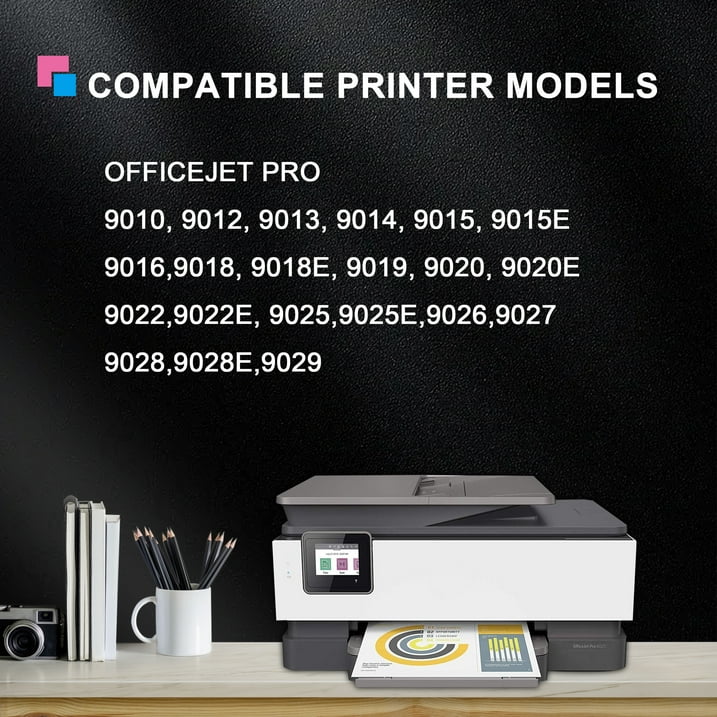 962 Ink Cartridges Compatible for HP 962 962 XL Ink Cartridges for 9015 9025 9018e 9015e 9010 Printer (4 Pack)