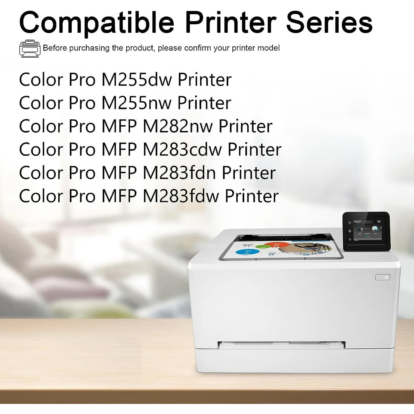 206X 206A Toner Cartridge (With Chip) Compatible for HP 206X W2110X Toner Cartridges Color Laserjet Pro MFP M255dw M255nw Printer (Black, Cyan, Magenta, Yellow)