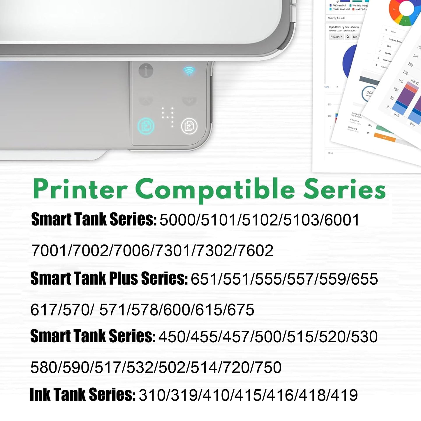 31 32XL Ink Bottle Set Compatible for HP 31 32XL Ink Bottle for HP Smart Tank 7301 7001 7602 5000 6001 5101 5102 5103 Plus 651 551 455 457 450 All-in-One Printer (140 ML 32XL Black Ink 70 ML 31 CMY)